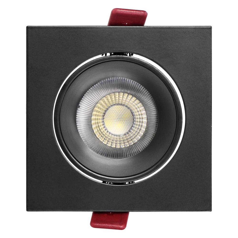 FONDI SC decorative frame for spotlight, MR16/GU10 max. 50W, square, fixed, aluminium, black
